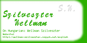 szilveszter wellman business card
